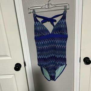 Prana purple multi-colored design one-piece swimsuit EXCELLENT CONDITION